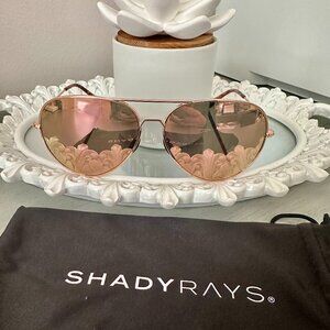 Shady Rays Rose Gold Tangle Free Aviator Sunglasses